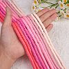 10 Strands 5 Colors Flat Round Eco-Friendly Handmade Polymer Clay Beads CLAY-SZ0002-02C-3
