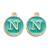 Golden Plated Alloy Enamel Charms ENAM-Q437-15N-1