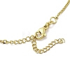 Brass Micro Pave Clear Cubic Zirconia Pendant Necklaces for Women NJEW-D305-03G-02-4