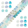 3Strands Electroplate Glass Beads Strands EGLA-TA0013-55-2