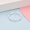 925 Sterling Silver Open Cuff Rings for Women STER-N016-148S-3