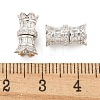 925 Sterling Silver Micro Pave Cubic Zirconia Screw Clasps STER-U001-04A-P-3