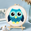 DIY Owl Pattern Punch Embroidery Beginner Kits for Beginners PW-WGCAB4C-01-1