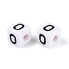 Opaque Acrylic European Large Hole Beads SACR-N020-01B-01-3