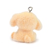 Animal Flocking Opaque Resin Pendants RESI-I353-01P-03-3