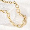 Brass Oval Link Chain Necklaces NJEW-L013-03G-2