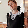 4Pcs 4 Styles Polyester Computerized Embroidery Collar DIY-TA0015-71-9