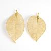 Electroplated Natural Leaf Big Pendants IFIN-Q119-01J-2