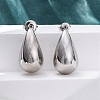 Teardrop Brass Stud Earrings EJEW-Q015-20A-P-3