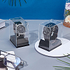 2Pcs Transparent Plastic Single Watch Display Cases CON-PH0003-57-4