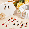 DIY Ladybird and Flower Dangle Earring Making Kit DIY-SC0020-06-5
