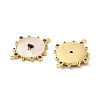 Brass Pave Colorful Cubic Zirconia Connector Charms ZIRC-P110-05G-2
