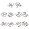 5Pcs Alloy & Crystal Rhinestone Snap Lock Clasps FIND-FH0008-91S-1