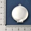 Flat Round Brass Hollow Locket Pendants KK-K414-11A-S-3