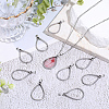 20Pcs 304 Stainless Steel Open Back Bezel Pendants PALLOY-BBC00010-4