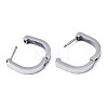 Non-Tarnish 304 Stainless Steel Huggie Hoop Earrings STAS-R115-18P-2