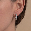 925 Sterling Silver Moissanite Hoop Earrings for Women BC8310-1