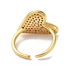 Brass Micro Pave Cubic Zirconia Open Cuff Rings for Women RJEW-G325-01D-G-3