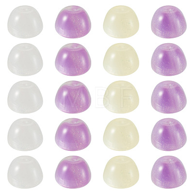 20Pcs 2 Colors Resin UV Reactive Beads RESI-TA0005-68-1