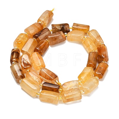 Natural Yellow Hematoid Quartz/Golden Healer Quartz Beads Strands G-F836-B03-01-1