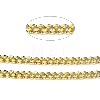 Golden Brass Enamel Curb Chain CHC-H103-07G-G-1