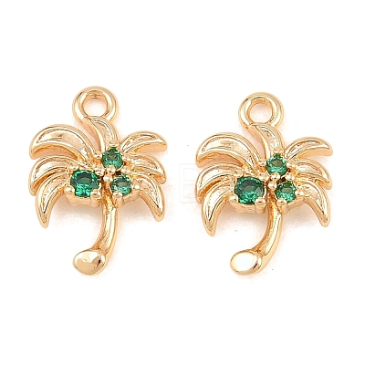 Brass Micro Pave Cubic Zirconia Pendants KK-L261-12G-1