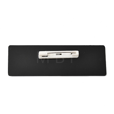 Plastic Blank Name Badge ID Tag with Iron Pins KY-D024-01C-1