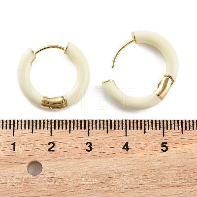 Brass & 925 Sterling Silver Pin Hoop Earrings EJEW-R013-02G-01-1