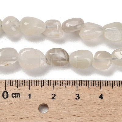 Natural White Moonstone Beads Strands G-P497-01E-69C-1