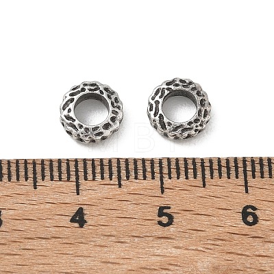 Brass European Beads KK-CBADC51-09AS-1