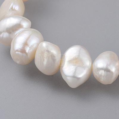 Natural Pearl Stretch Bracelets BJEW-JB04735-01-1