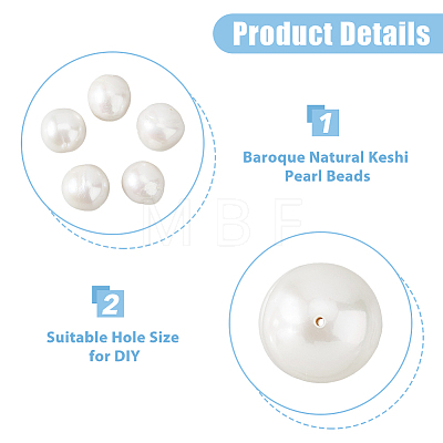 5Pcs Baroque Natural Keshi Pearl Beads PEAR-HS0001-09-1