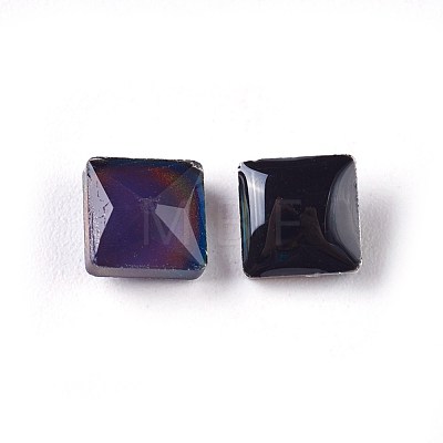 Faceted Glass Cabochons GLAA-E411-12-1