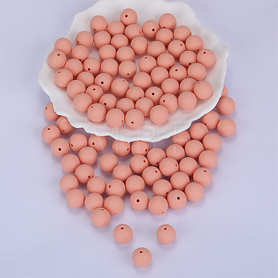 Round Silicone Focal Beads SI-JX0046A-84-1