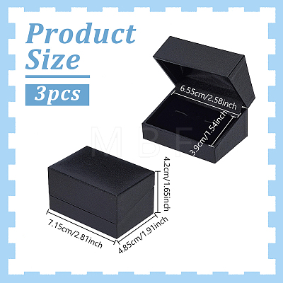 Plastic Cufflinks Gift Boxes CON-WH0089-291-1