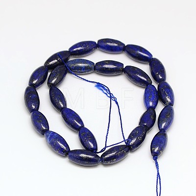 Natural Lapis Lazuli Rice Bead Strands G-I115-03-1