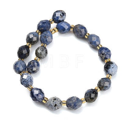 Natural Dumortierite Beads Strands GG-CBA4A3B-A07-1