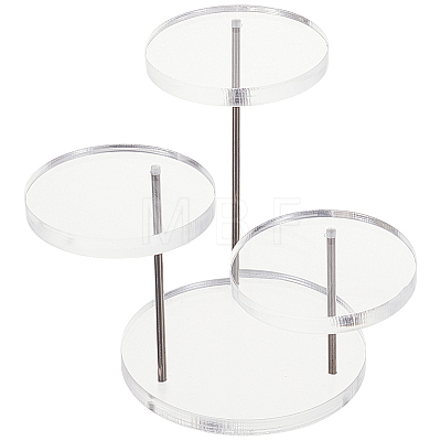 1 Set 5-Tier Round Acrylic Jewelry Riser Stands ODIS-CN0001-06-1