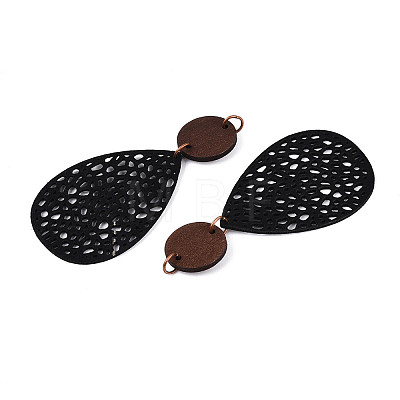 Bohemian Retro Hollow Teardrop Leather Pendants FIND-N007-02B-03-1