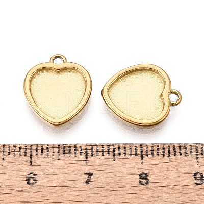 304 Stainless Steel Pendant Cabochon Settings STAS-T075-18G-1