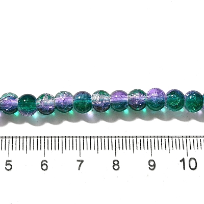 Crackle Glass Beads Strands CCG-C002-6mm-03-1