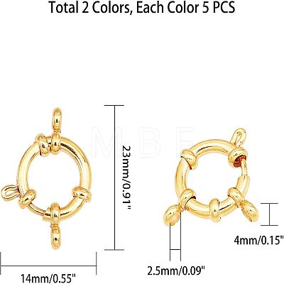 Unicraftale 304 Stainless Steel Spring Ring Clasps STAS-UN0010-66-1