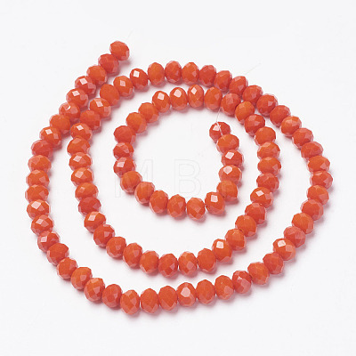 Opaque Solid Color Glass Beads Strands X1-EGLA-A034-P4mm-D03-1