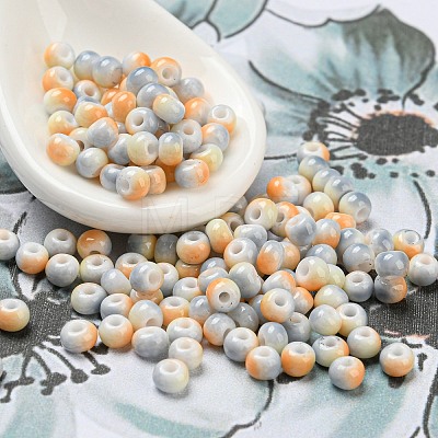 Two Tone Opaque Colours Glass Seed Beads SEED-E005-02H-1