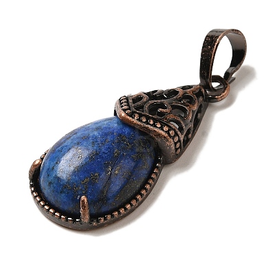 Dyed Natural Lapis Lazuli Pendants G-H065-01R-25-1