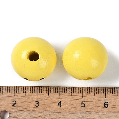 Animal Themes Printed Wood European Beads WOOD-M013-01E-1