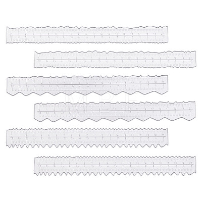 3Pcs 3 Styles Paper Tearing Ruler Carbon Steel Metal Die Cuts DIY-WH0308-253-1