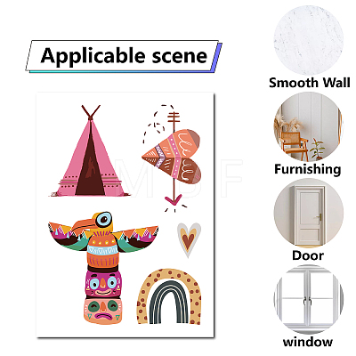 8 Sheets 8 Styles PVC Waterproof Wall Stickers DIY-WH0345-076-1