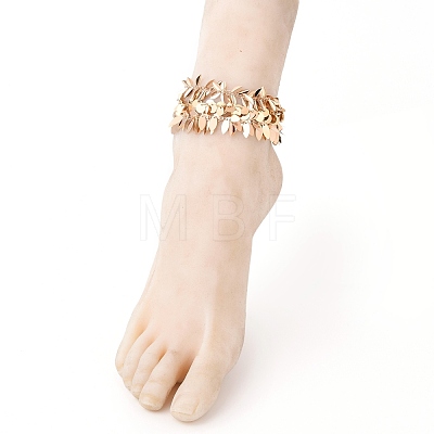 Brass Charm Anklets Sets AJEW-AN00346-1