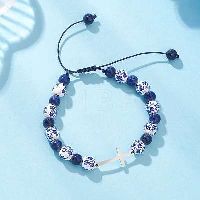 201 Stainless Steel Link Bracelets BJEW-JB12937-01-1